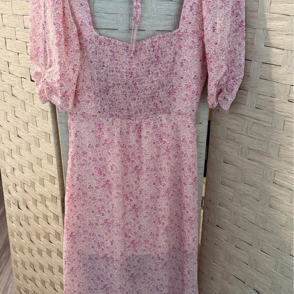 Astr Pink Mermaid Summer Formal Midi Dress - Picture 3 of 6